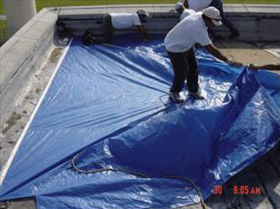 photo of temporary repairs