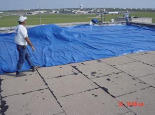 photo of temporary repairs