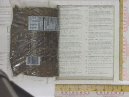 Hardcover Textbook with One-Half Pound of Marijuana