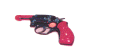 photo of red revolver