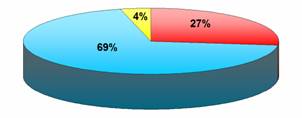 FIF less than $100,000 - 27%. FIF greater than or equal to $100,000 - 69%. Other FIF Matters - 4%.