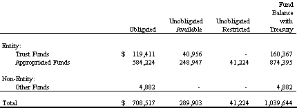 Fund Balance with Treasury