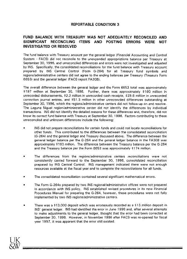Independent Auditor's Report on Internal Control Structure