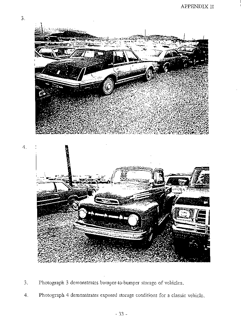Vehicle Storage Conditions