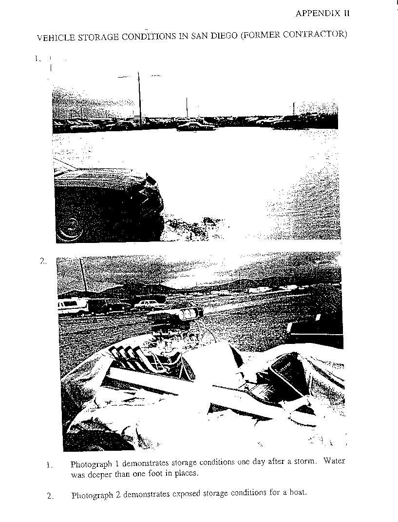 Vehicle Storage Conditions