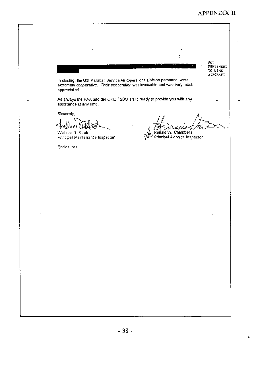 Federal Aviation Administration Results of Airworthiness Checks