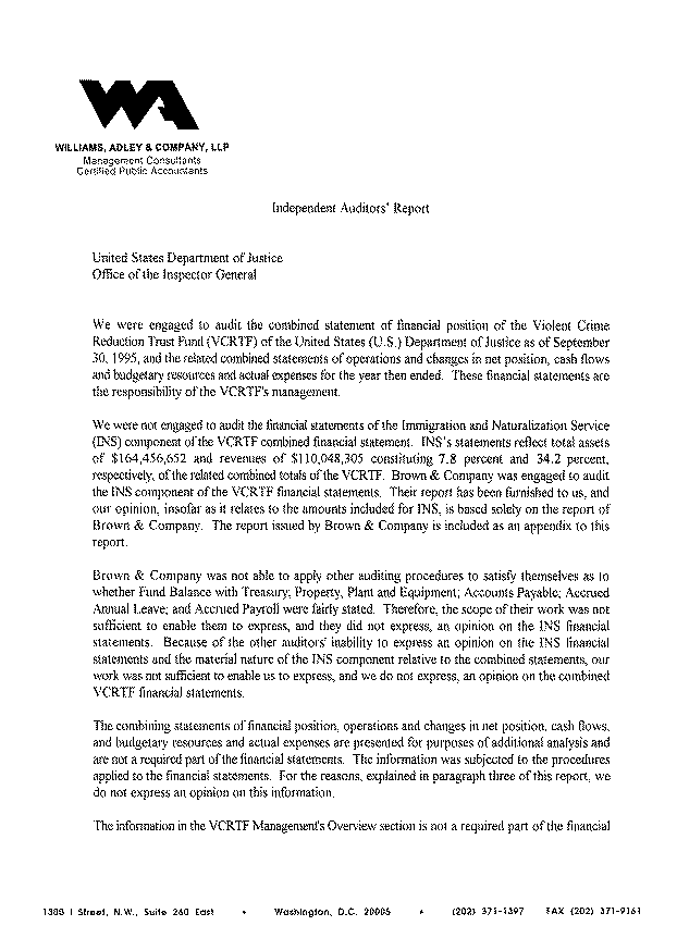 Independent Auditor's Report on the Principal Financial Statements