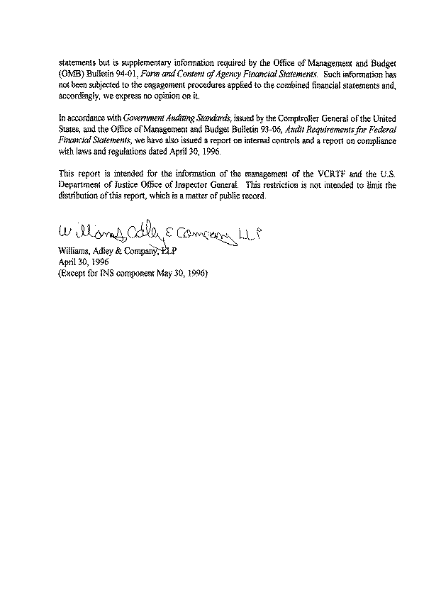 Independent Auditor's Report on the Principal Financial Statements