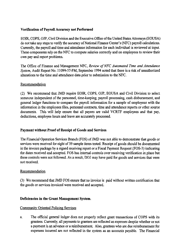 Independent Auditor's Report on Internal Control