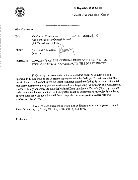 NDIC Comments on the Audit Recommendations