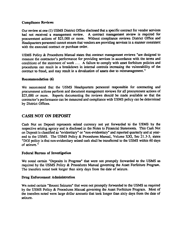 Report to Management (continued)