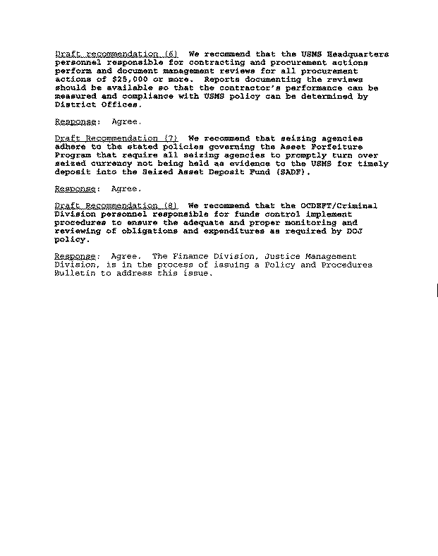 Management's Response to the Draft Report (continued)