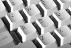 Close up of letter keys on keyboard