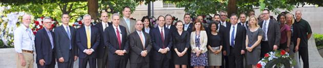 Group photo of friends and colleagues