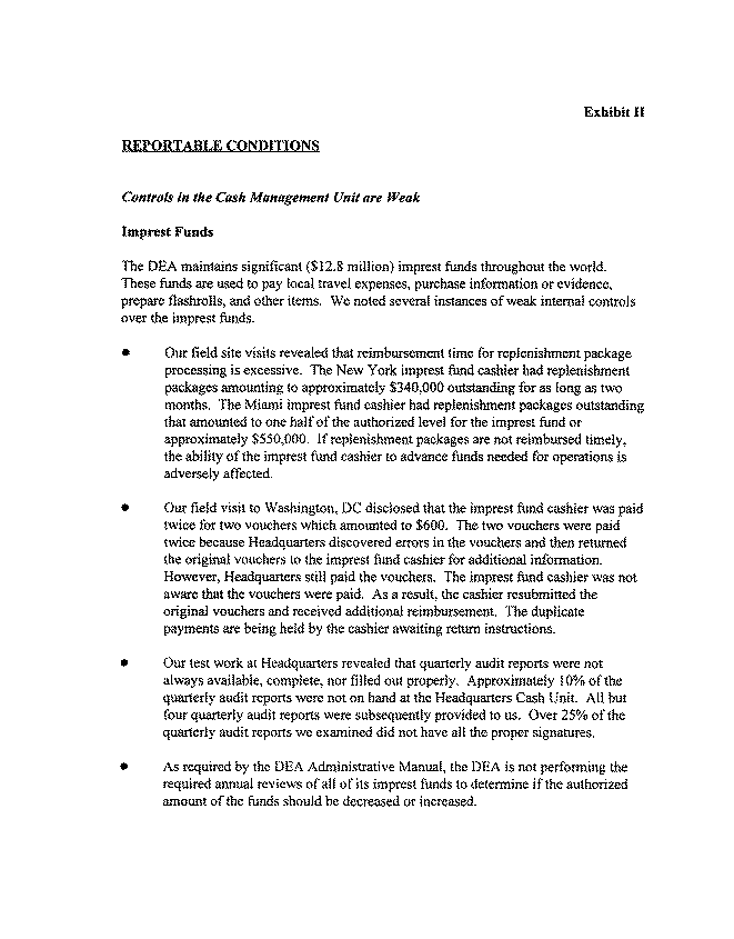 Independent Auditor's Report on Internal Controls