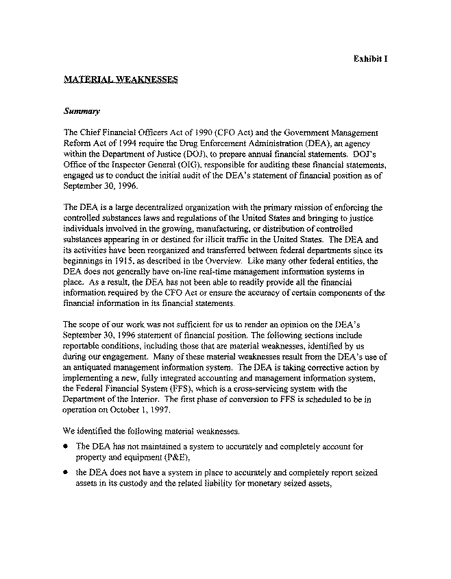 Independent Auditor's Report on Internal Controls