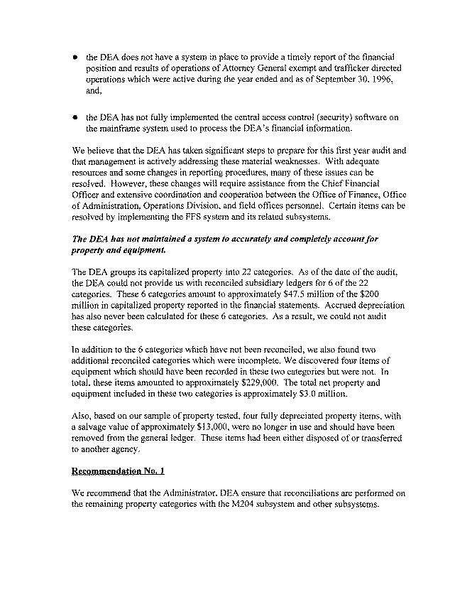 Independent Auditor's Report on Internal Controls