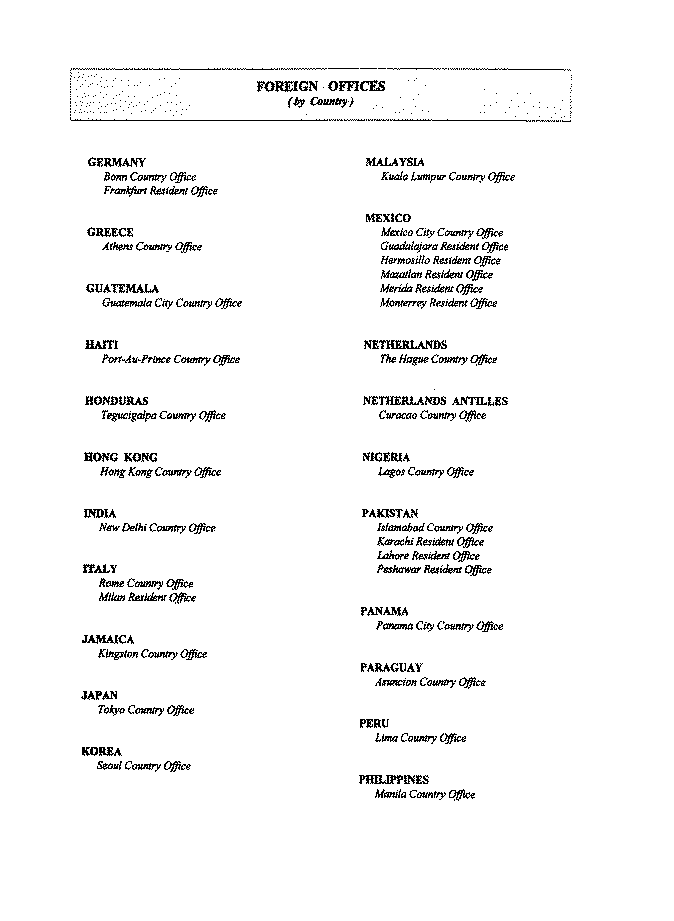 Foreign Offices (by Country)