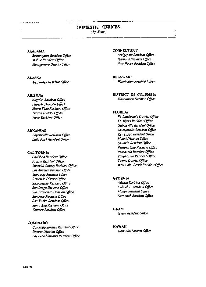 Domestic Offices (by State)