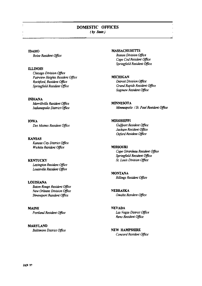 Domestic Offices (by State)