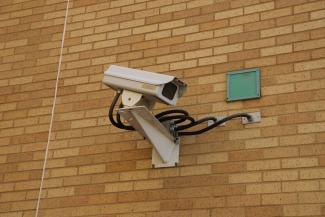 security camera at federal prison