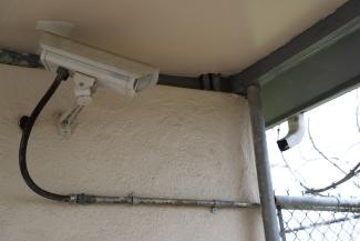 security camera at federal prison