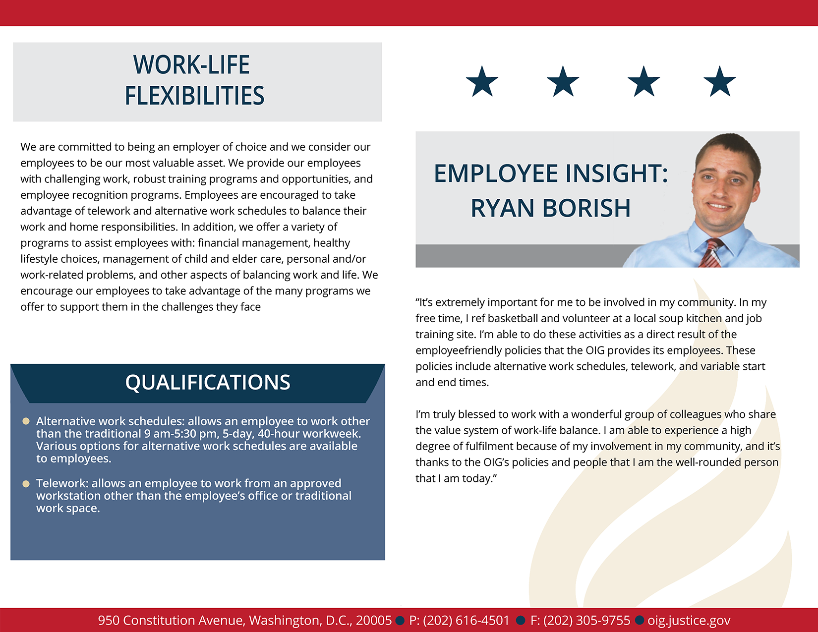 Learn more about work life flexibilities